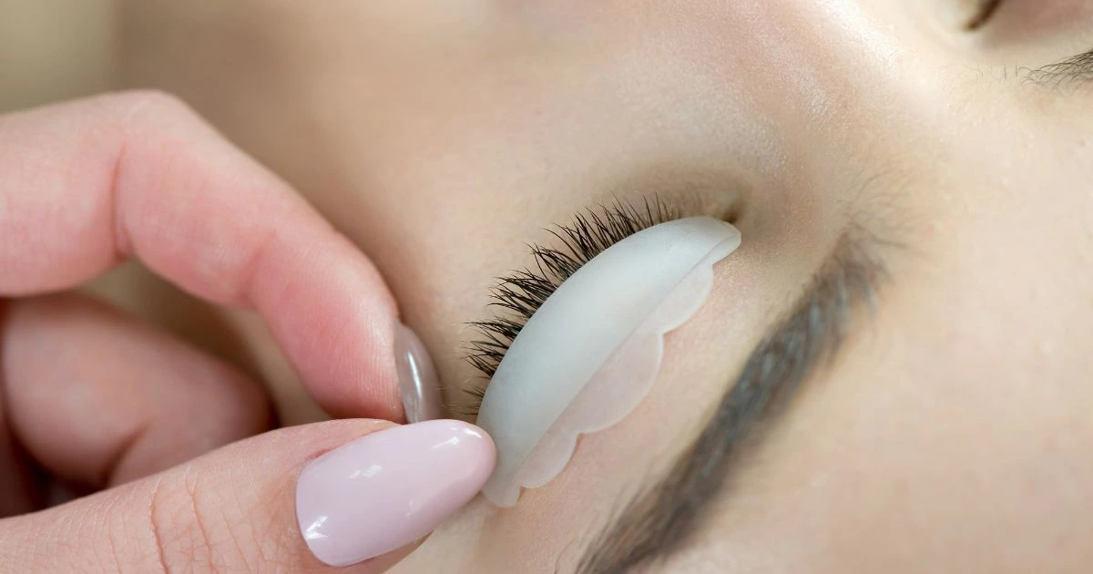 Lash lift results showing natural lifted lashes